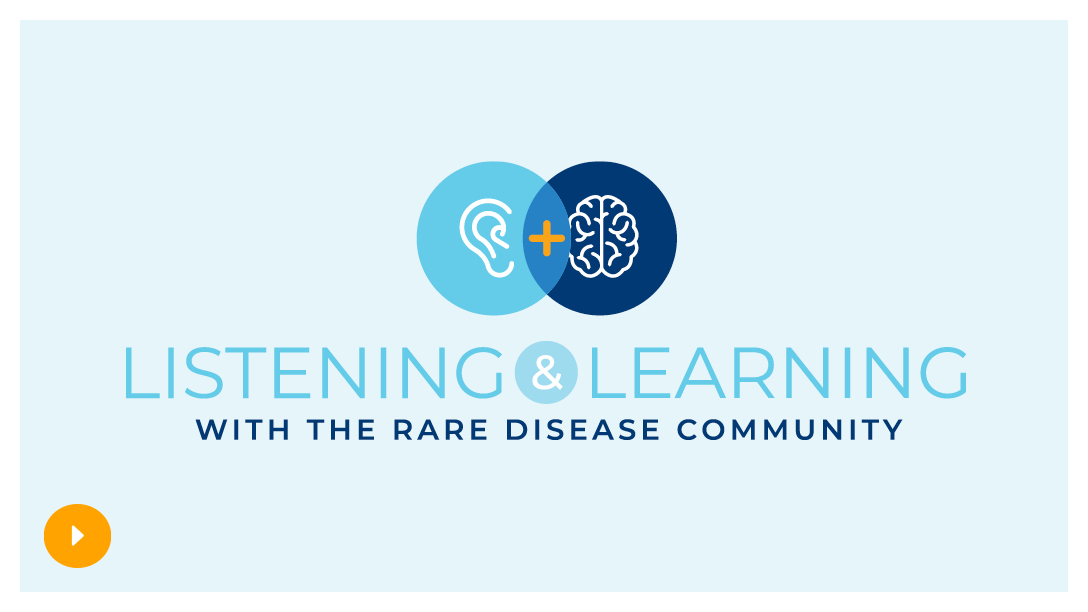 Text: Listening and Learning with the rare disease community